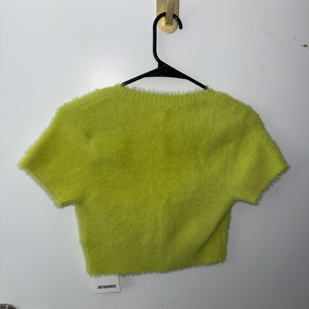 Jacquemus Lime Green Fuzzy Crop Top - Picture 5 of 5